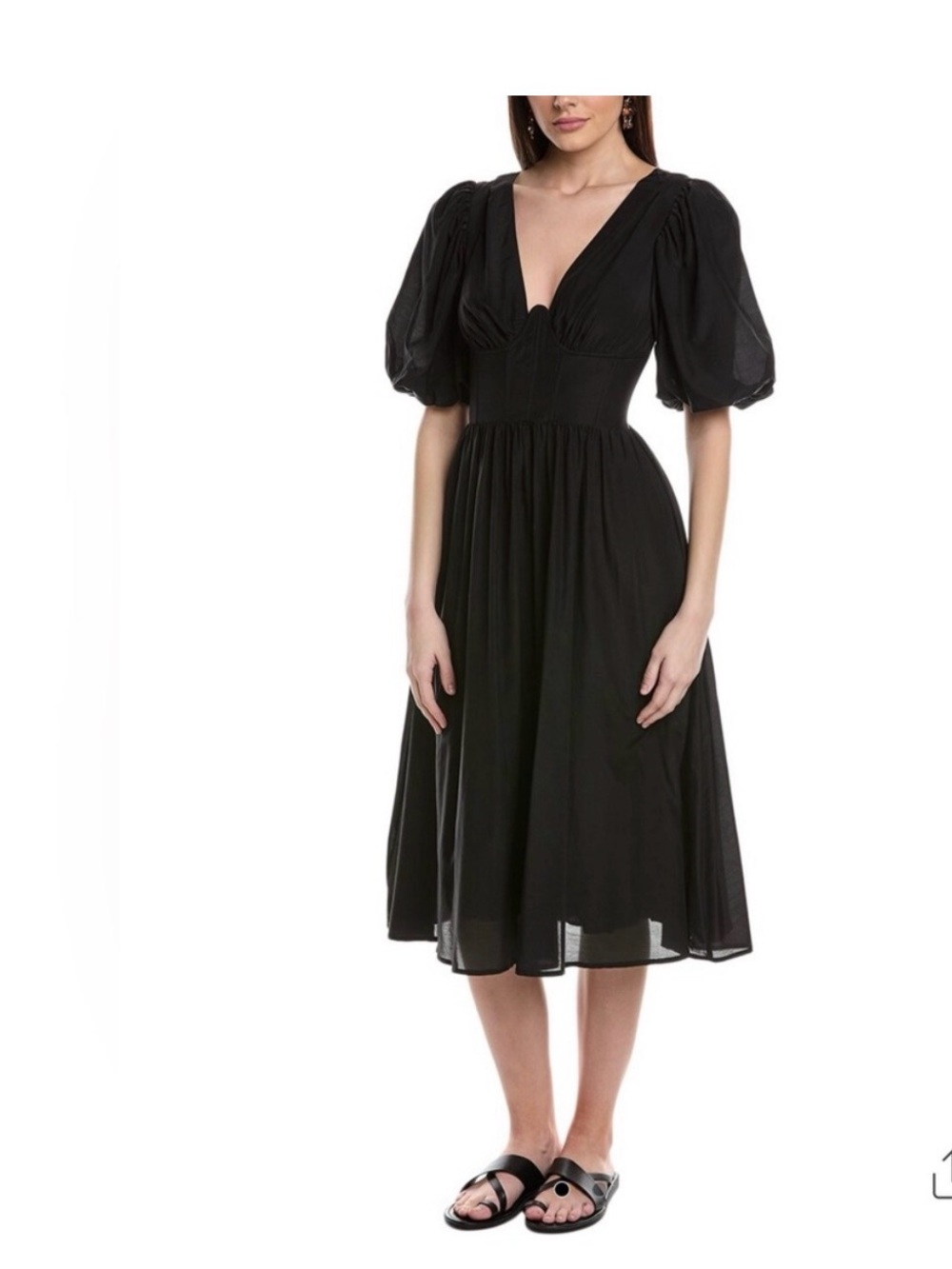 FARM Rio Puff Sleeve
Midi Dress
